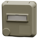 MENNEKES Cepex 面板式插座带标签区域, 珠白色 4842