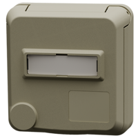 MENNEKES  Cepex 面板式插座带标签区域, 珠白色 4850