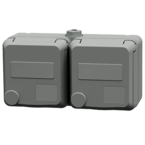 MENNEKES Cepex 双联插座，浅灰色 4419