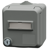 MENNEKES  Cepex 壁装式插座带锁和标签区域, 浅灰色 4868