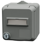 MENNEKES Cepex 壁装式插座带锁和标签区域, 浅灰色 4862
