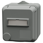 MENNEKES Cepex 壁装式插座 带标签区域, 浅灰色 4832