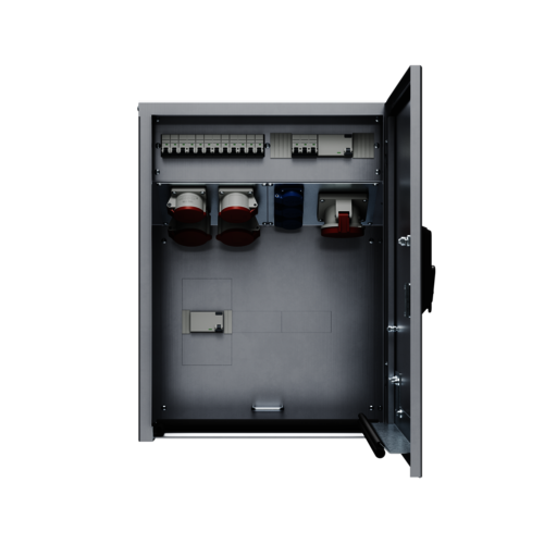 MENNEKES 不锈钢组合插座装置 带有A型剩余电流动作保护器 83705 images3d