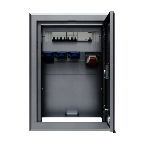 MENNEKES 不锈钢暗装组合插座装置 带有A型剩余电流动作保护器 84373 images3d