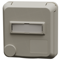 MENNEKES  Cepex 面板式插座带标签区域, 纯白色 4473