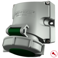 MENNEKES  带 TwinCONTACT 双接线端子的明装插座 9124