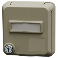 MENNEKES  Cepex 面板式插座带锁和标签区域, 珠白色 4872