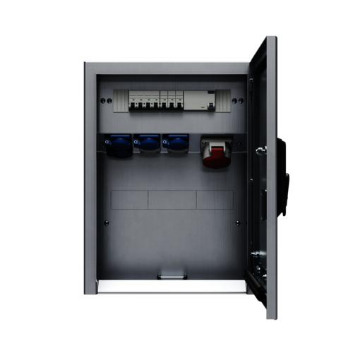 MENNEKES 不锈钢组合插座装置 带有A型剩余电流动作保护器 83725 images3d