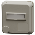 MENNEKES Cepex 面板式插座带标签区域, 纯白色 4447