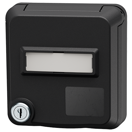 MENNEKES 带锁和标签区域的 Cepex 数据插座, 黑色 4645