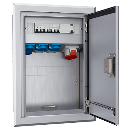 MENNEKES 不锈钢暗装组合插座装置 带有A型剩余电流动作保护器 84373