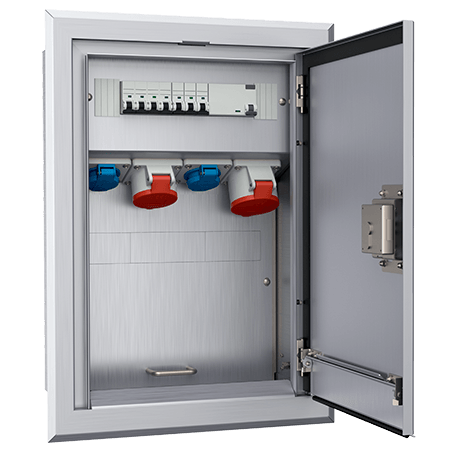 MENNEKES 不锈钢暗装组合插座装置 带有A型剩余电流动作保护器 84374